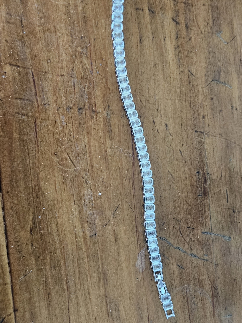 Elegant Silver Crystal Tennis Bracelet - Women's Jewelry